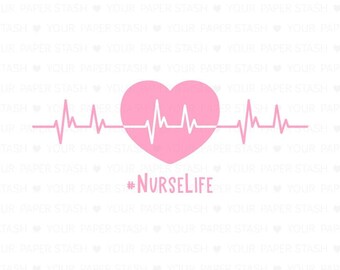 Nurse Life Sublimation PNG Digital Design, 5 Colors Nurse PNG, Nurse T-Shirt and Mug Sublimation Designs, Small Business Use