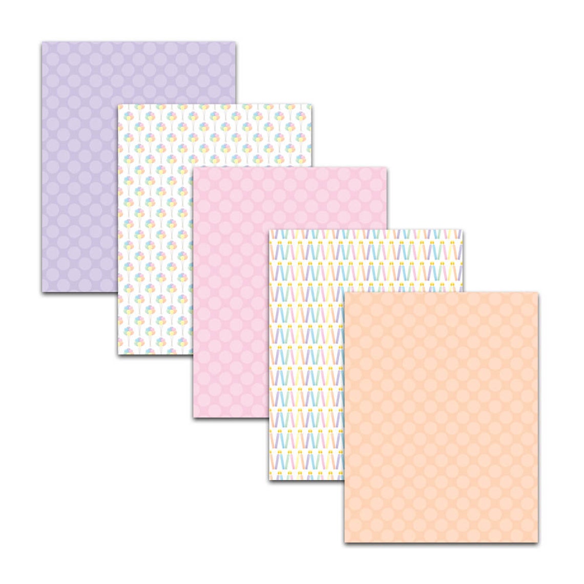 8.5x11 Birthday Digital Scrapbook Papers Printable | Etsy