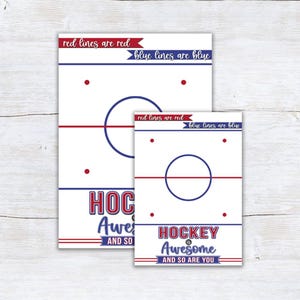 Eishockey Cookie Groß- & Mini-Cookie-Karte, Hockey Sport Geburtstagsparty Gunst Cookie Cards, Hockey Grußkarten