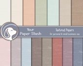 Neutral Textured Digital Paper Pack 12x12, Solid Scrapbook Paper Backgrounds, Sage Green Dusty Rose Linen Textures