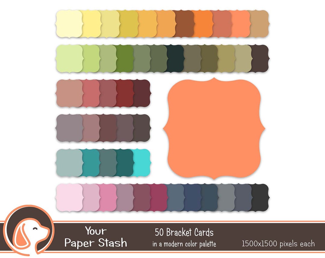 Bracket Card Clipart, Photo Card Images for Digital Scrapbooking ...