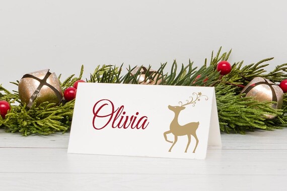 Elegant Christmas Place Cards Christmas Place Cards Free