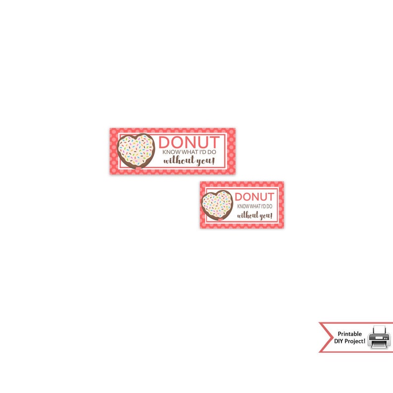 Gifts for Teachers Donut Party Bag Toppers for Birthdays and Teacher Appreciation Week Donut Printables Doughnut Party Favor bag
