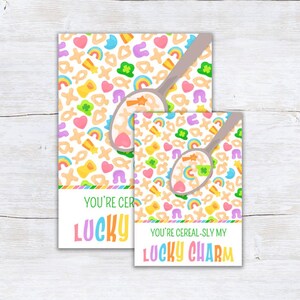 Druckbare St. Patricks Day Cookie Kartenanhänger, Du bist mein Glücksbringer St. Paddy's Day Geschenkkartenanhänger, 3.5x5 "und 5x7" Cookie Kartenanhänger