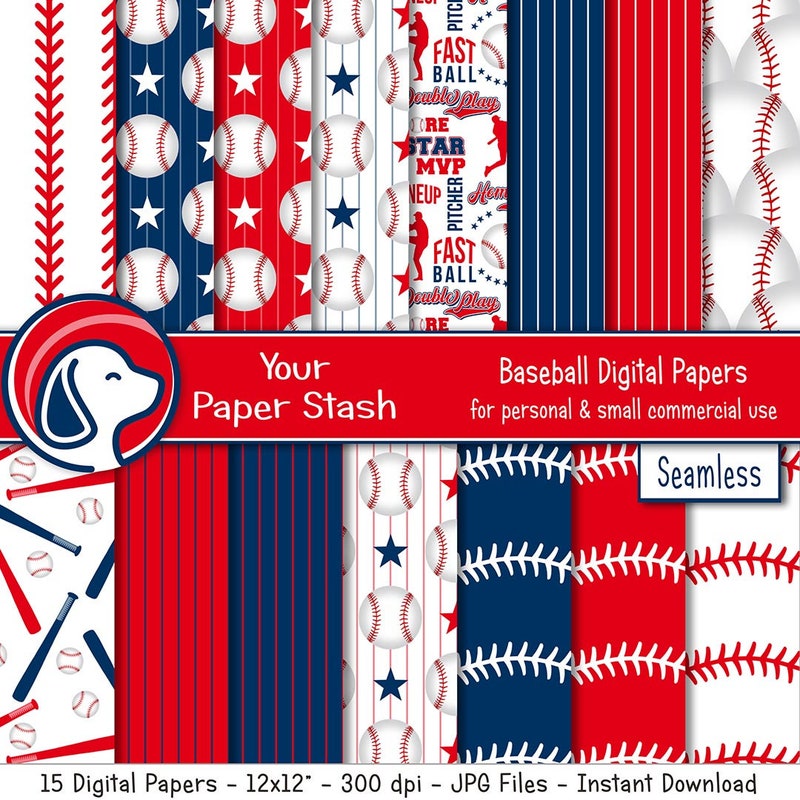 Baseball Pattern Etsy