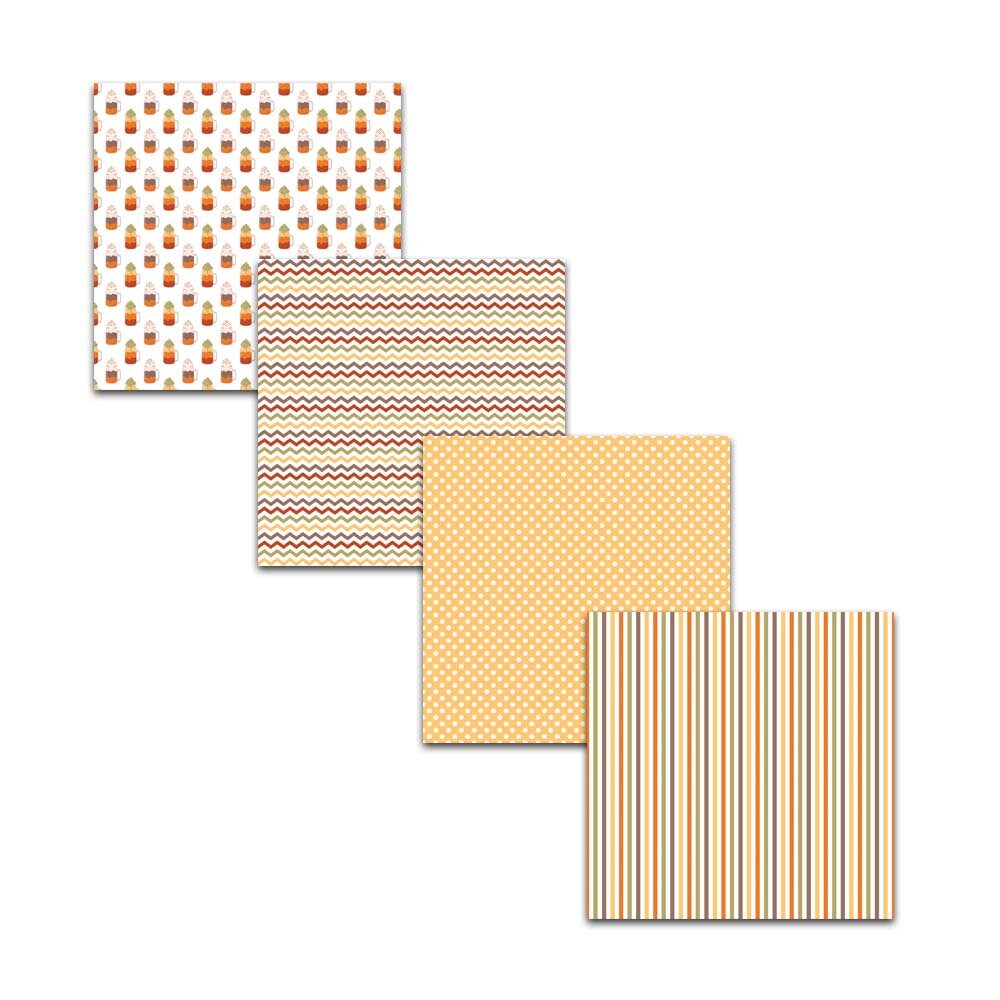Fall Pumpkin Spice Digital Scrapbook Papers for Halloween and ...