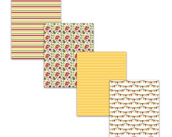 TOMATO 印刷物セット Recipe Binder Kit 8.5x11 (Tropical Floral) - Full-Page with