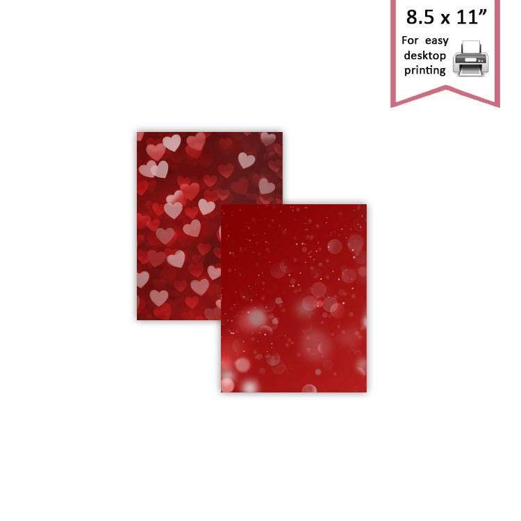 Red & Pink Valentine's Day Digital Paper W/ Bokeh - Etsy