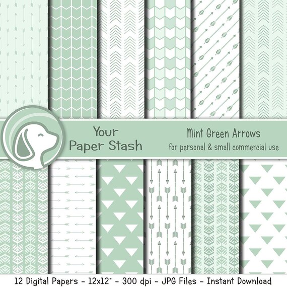 Mint Green Tribal Pattern