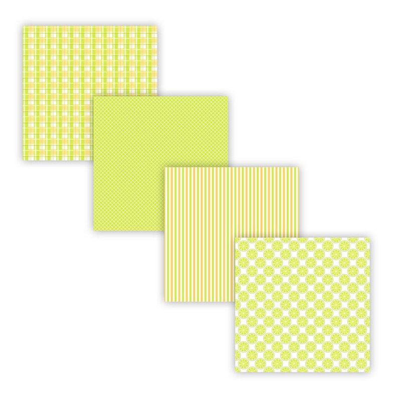 Download Lemon Lime Digital Scrapbook Paper Pack Lemonade Digital ...