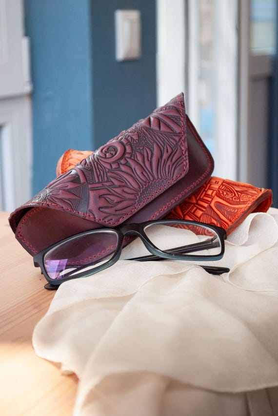 Olive-Violet Sunglasses with Cream Leather Case Teen & Adult #D Sunglasses Shell Purple – OLIVIO&CO main image 4