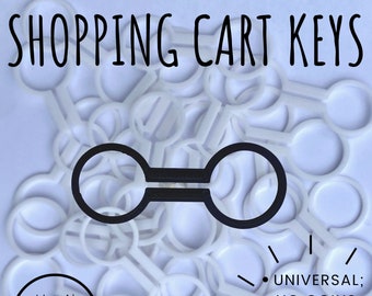 CART KEYS - Universal Shopping Keychain, Free Shipping, compatible with all grocery/shopping carts in Canada and USA!