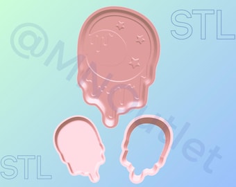 3D Printable Crescent Moon Bath Bomb Mold STL File (Digital Download)