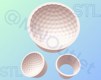 3D Printable Golf Ball Bath Bomb Mold STL File (Digital Download)