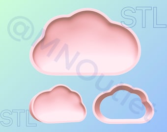 3D Printable Rounded Cloud Bath Bomb Mold STL File: DIY Craft Supplies (Digital Download)