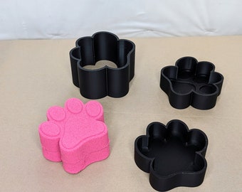 3D Printed Paw Print Bath Bomb Mold, DIY, Pick Your Size