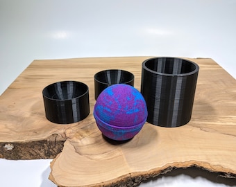 2.5-inch Sphere Bath Bomb Mold, Heavy Duty 3D Printed PLA, Three Pieces