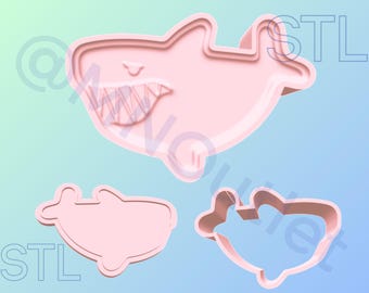 3D Printable Shark Bath Bomb Mold STL File: DIY Craft Supplies (Digital Download)