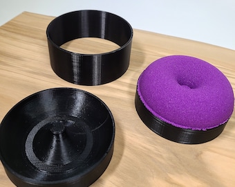 Donut Bath Bomb Mold, 3D Printed PLA, Heavy Duty Hand Press
