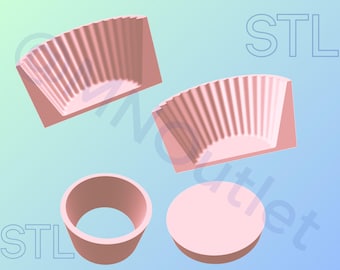 3D Printable Cupcake Base Bath Bomb Mold STL File: DIY Craft Supplies (Digital Download)