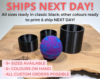 3D Printed Sphere Bath Bomb Mold, Heavy-Duty, Easy Press