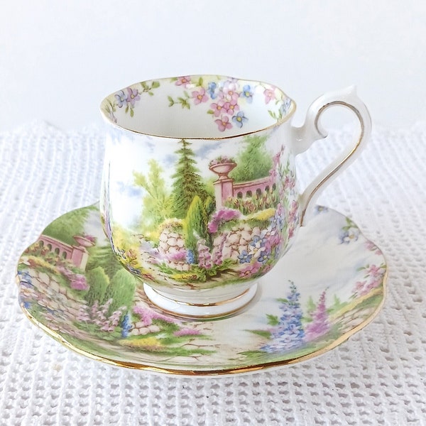 Vintage Royal Albert Kentish Rockery Demitasse Teacup and Saucer