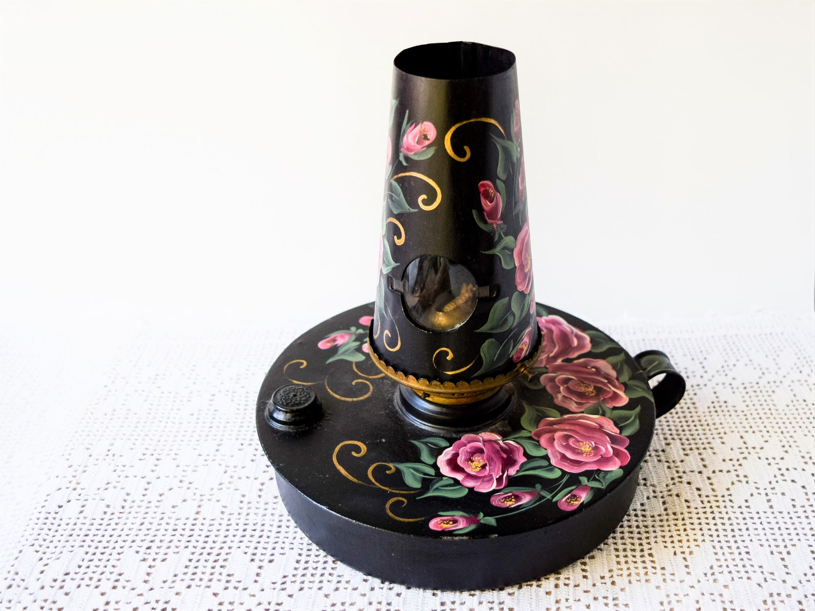 Hand Painted Antique Primitive Chicken Brooder Lamp With Chimney for ...