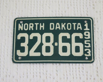 1950's Collectible Wheaties Cereal Premium Prize Mini North Dakota Licence Plate