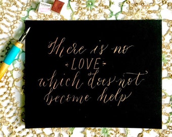 Love quote | Hand Lettered Phrase | Framable Art | Modern Calligraphy