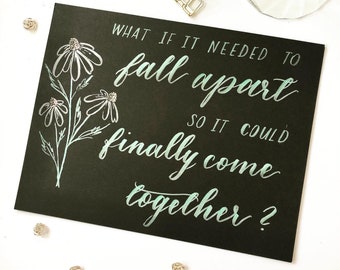 Inspirational Metallic Green Lettering Art Print, Broms the Poet, 8.5x11