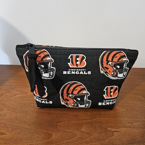 Cincinnati Bengals Pouch, cosmetic, essentials, purse, everyday.
