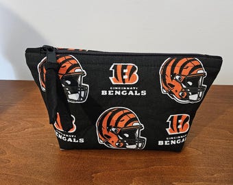 Cincinnati Bengals Pouch, cosmetic, essentials, purse, everyday.