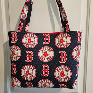 Bolso de mano acolchado de los Boston Red Sox, para uso diario, artículos esenciales, viajes, cartera.
