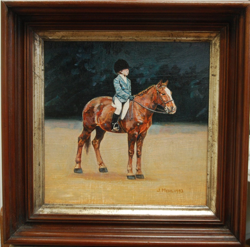 Original Oil Painting 14x 14framed Equine Etsy