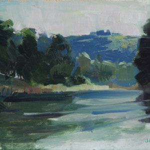Original Oil Painting 6"x8" Oregon, Portland, Plein Air, Landscape,impressionist, traditional representational fine art