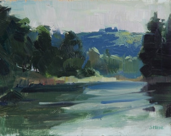 Original Oil Painting 6"x8" Oregon, Portland, Plein Air, Landscape,impressionist, traditional representational fine art