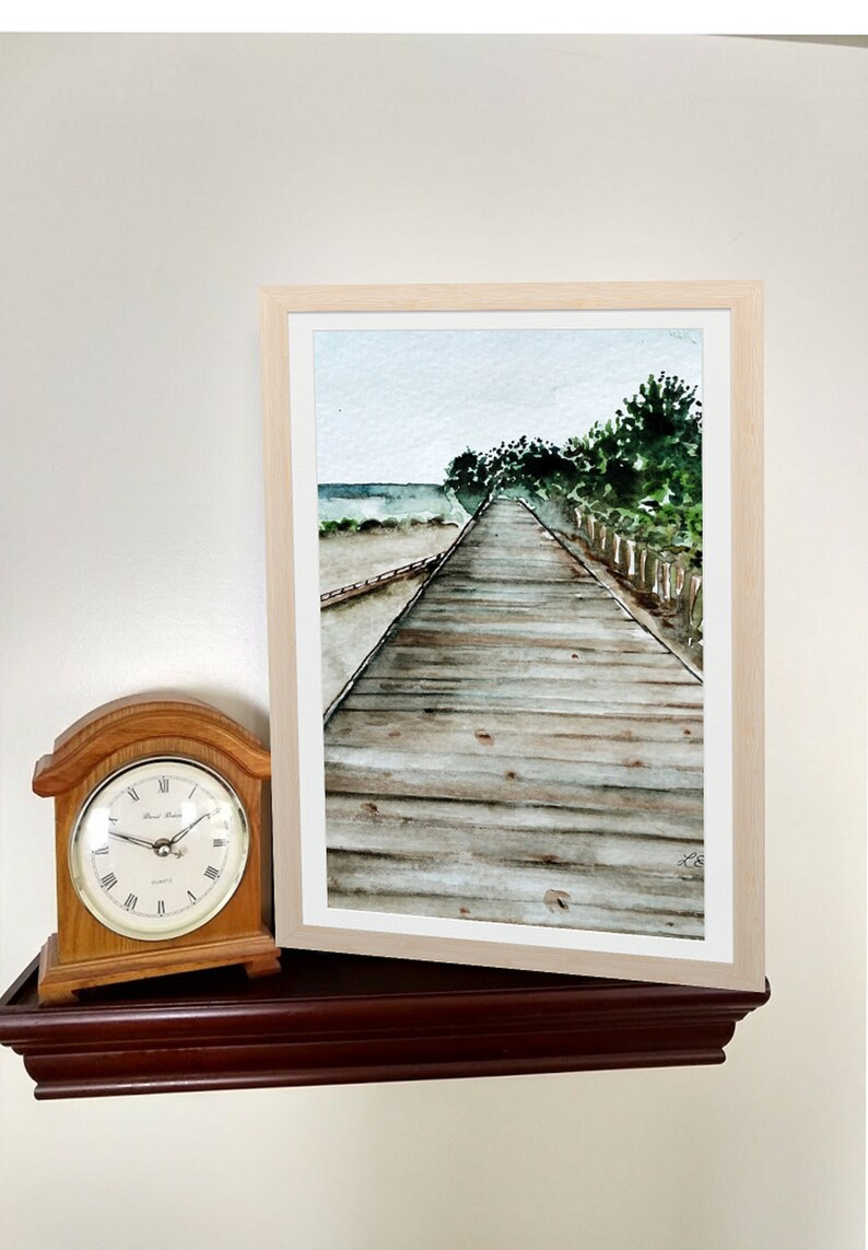 Set of 3 Beach Scenes Watercolor Printables Ocean Lanscapes Etsy