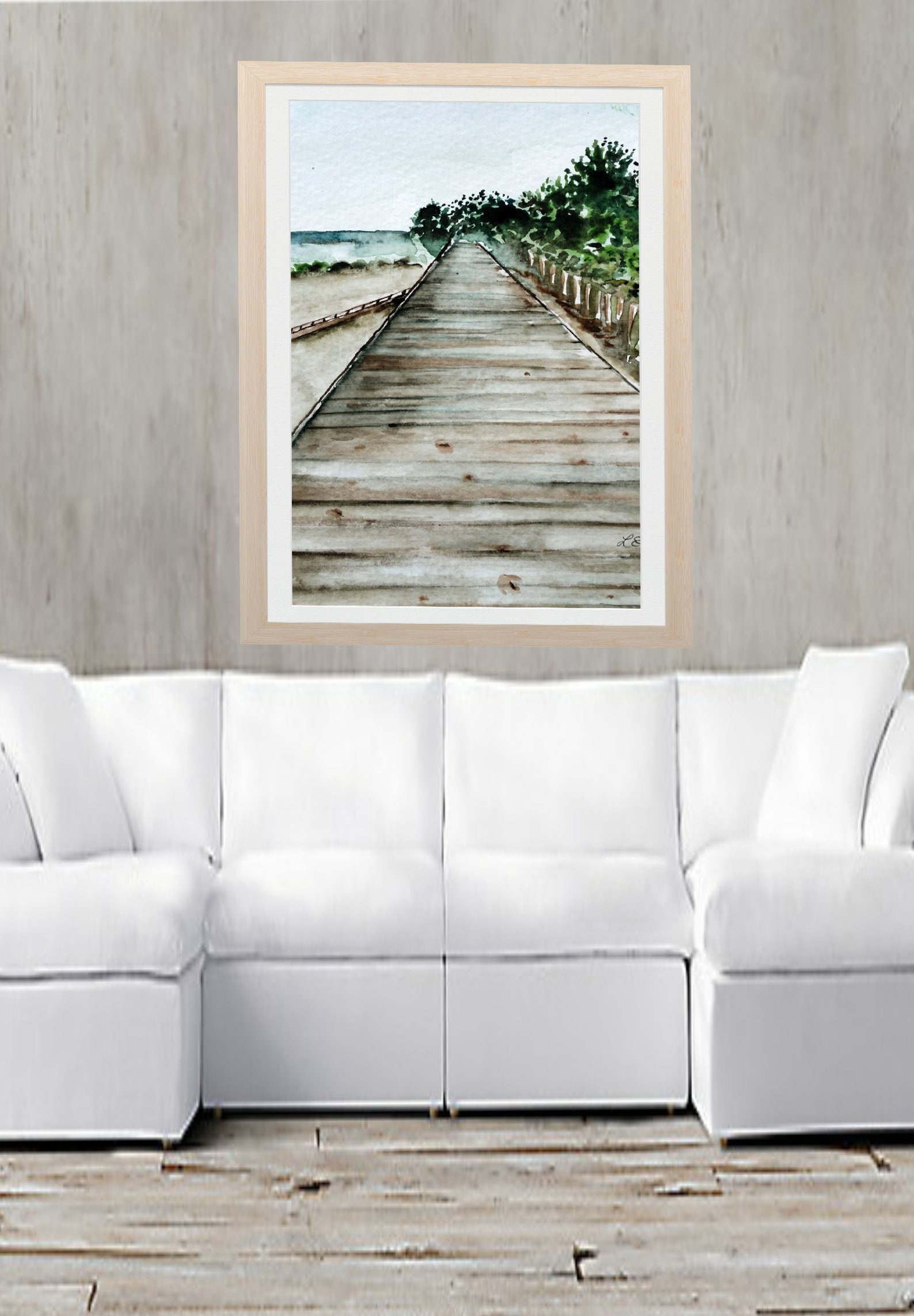 Set of 3 Beach Scenes Watercolor Printables Ocean Lanscapes Etsy