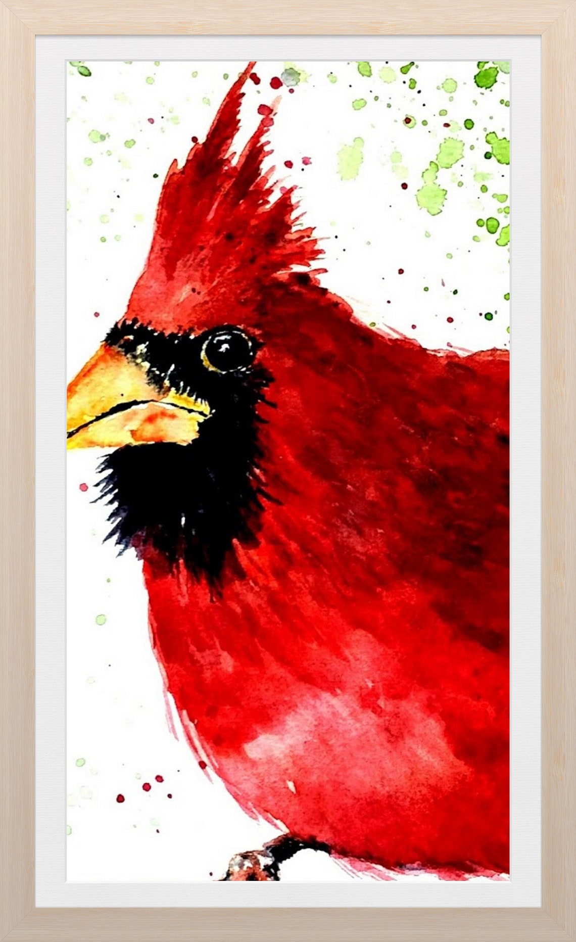 Watercolor Cardinals Printable, Set of 2, Watercolor Birds, Original ...