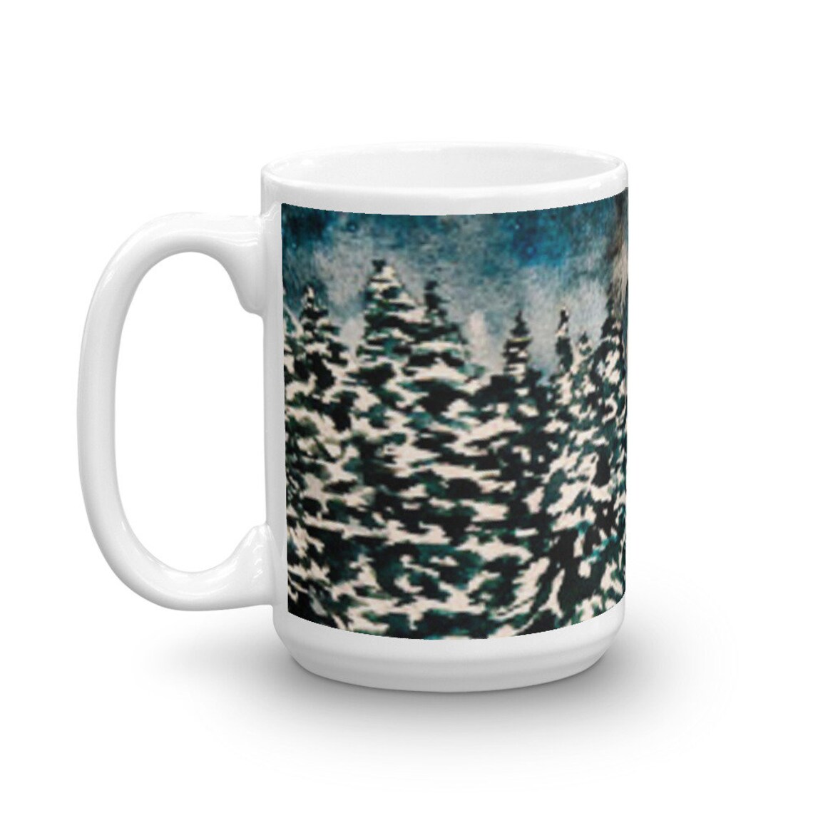 Winter Trees Mug Winter Decor Coffee Mug Cabin in Woods Etsy Canada