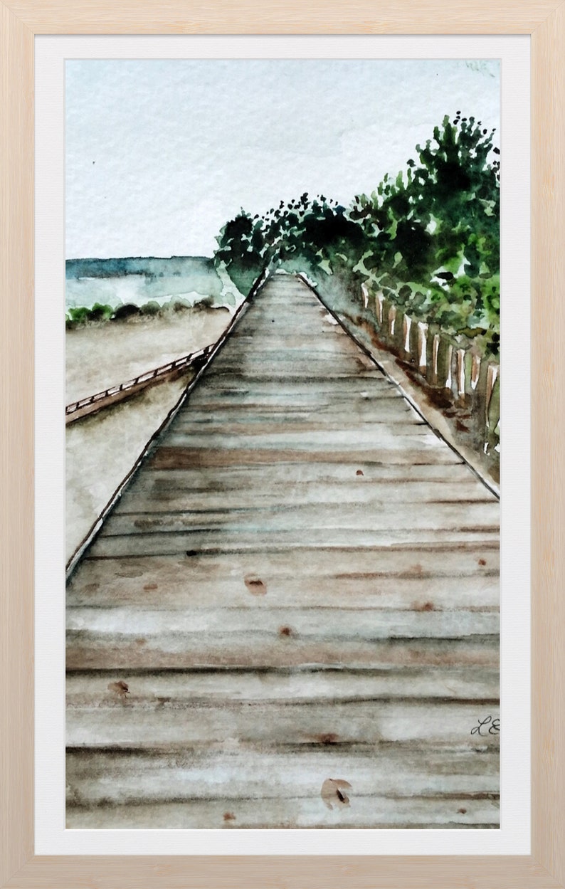 Set of 3 Beach Scenes Watercolor Printables Ocean Lanscapes Etsy