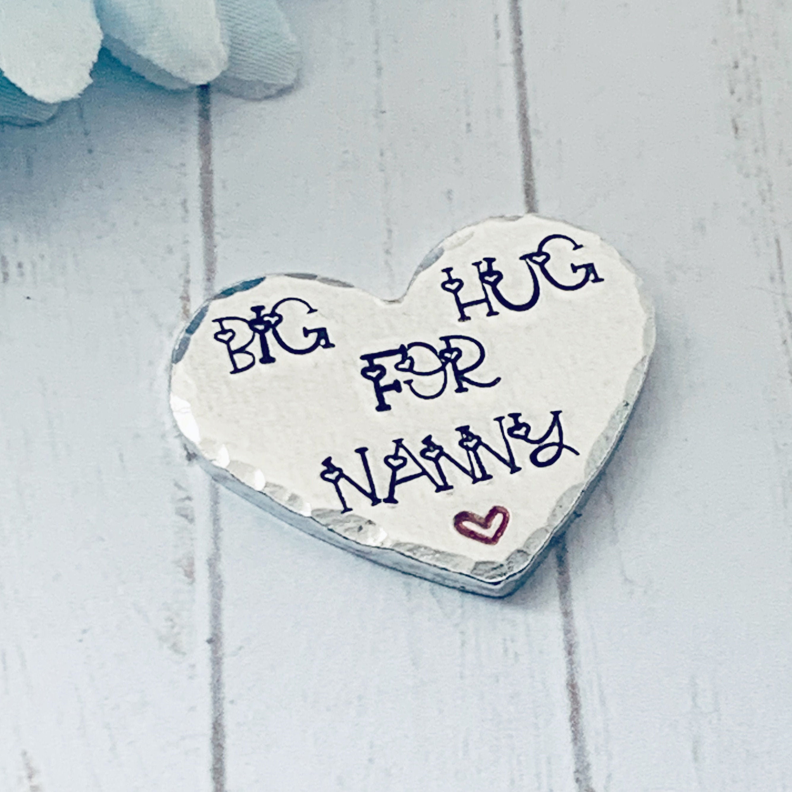 Hug For Nanny Miss You Nanny Gift Big Hugs Token Pocket Etsy