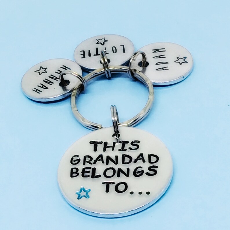 Pops Family Grandparent Gift Grandad Keyring Grandad Birthday Gift Personalised Present Gramps Grandpa Gift Chic Unique Gift Ideas