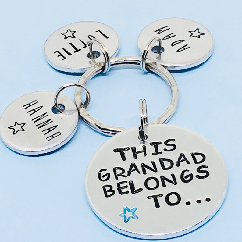 Pops Family Grandparent Gift Grandad Keyring Grandad Birthday Gift Personalised Present Gramps Grandpa Gift Chic Unique Gift Ideas