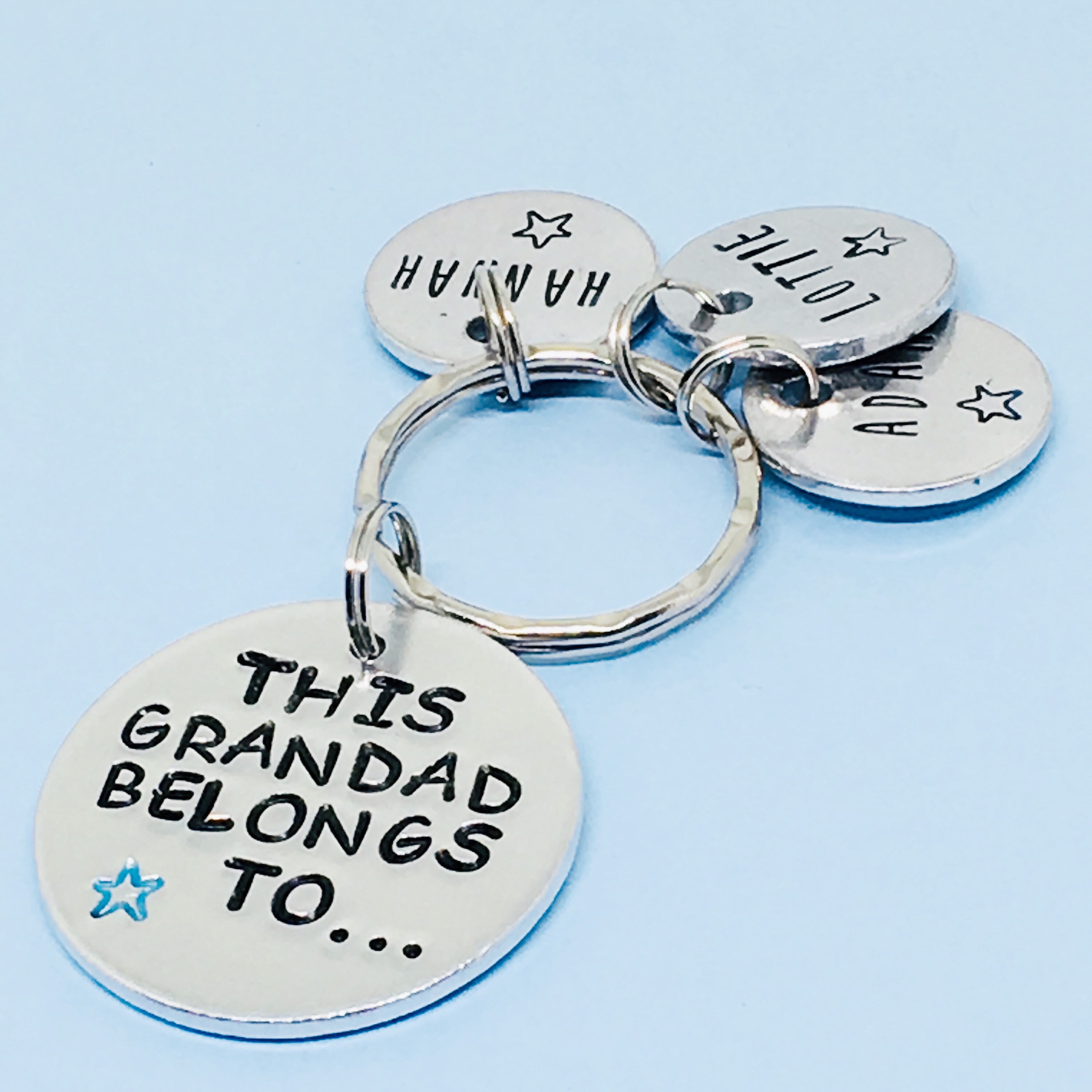 This Grandad Belongs To Keyring Hand