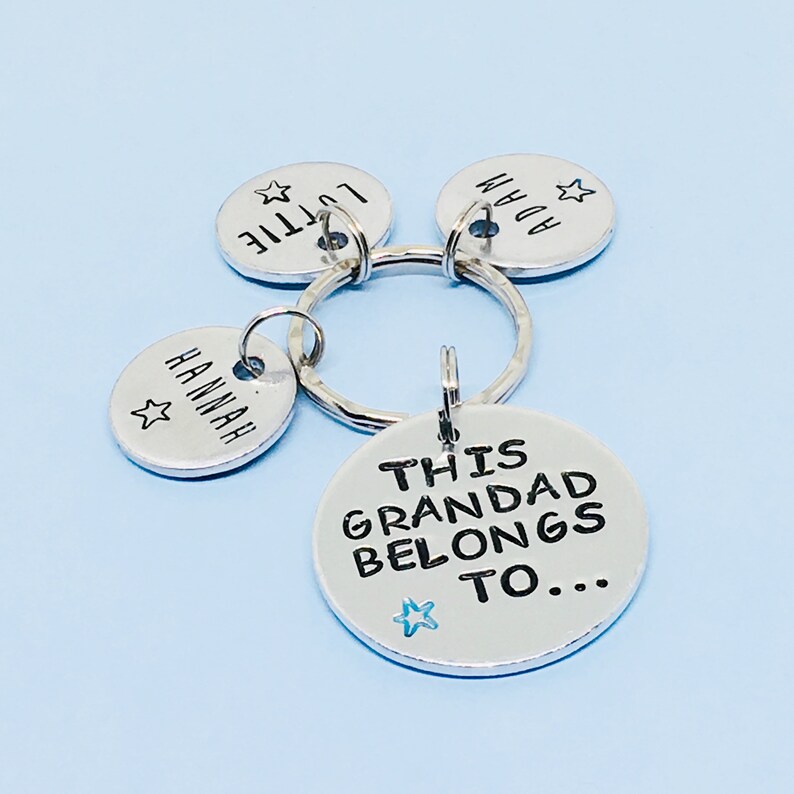 Pops Family Grandparent Gift Grandad Keyring Grandad Birthday Gift Personalised Present Gramps Grandpa Gift Chic Unique Gift Ideas