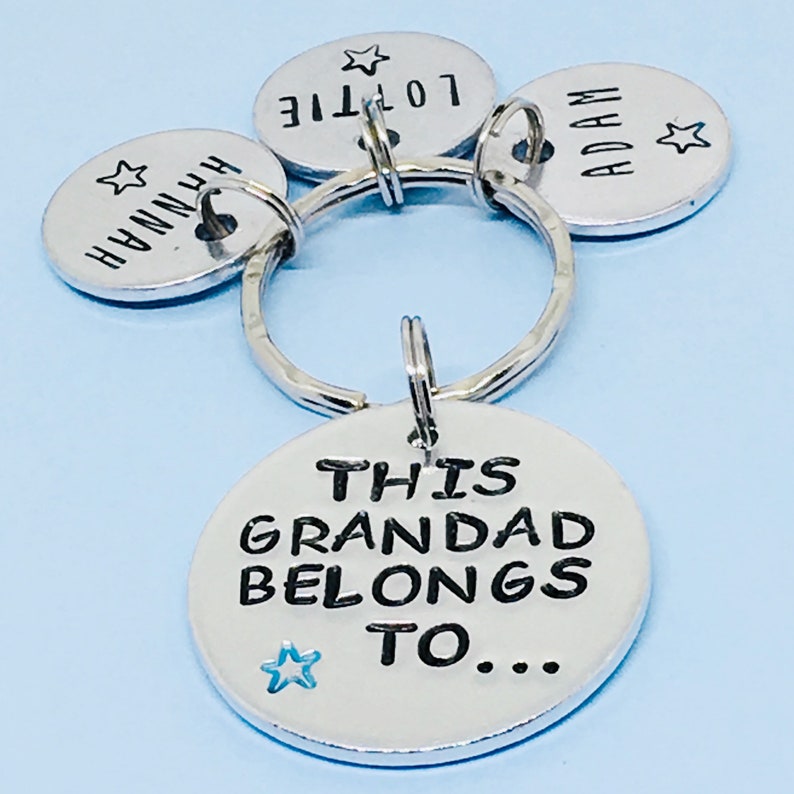 Pops Family Grandparent Gift Grandad Keyring Grandad Birthday Gift Personalised Present Gramps Grandpa Gift Chic Unique Gift Ideas