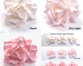 Vintage Pink Sugar Roses Cake Flowers Wedding Cake Decorations Birthday Cake Topper