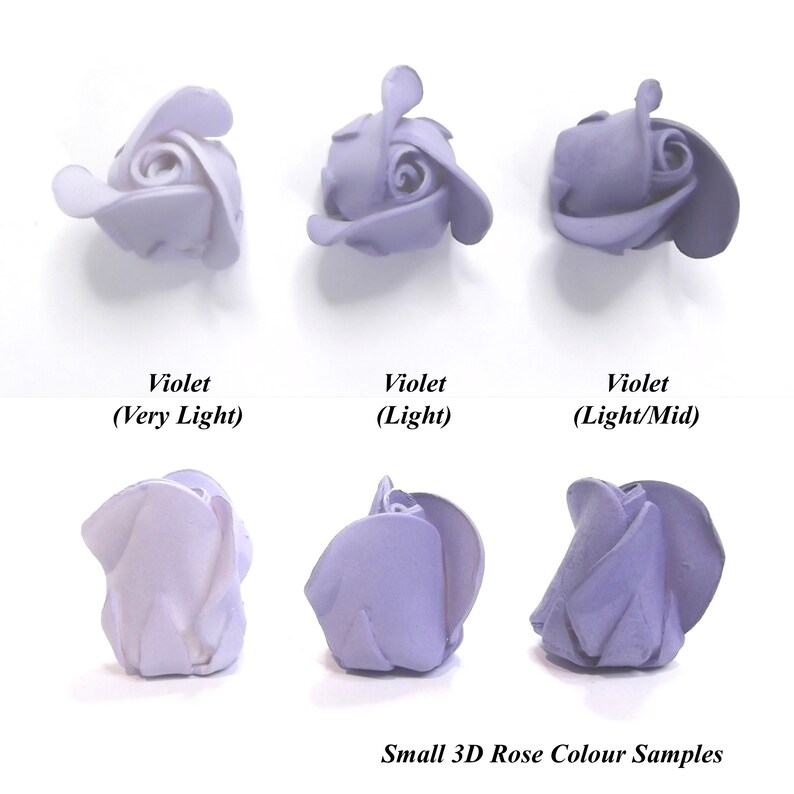 Pale Purple 3D Sugar Roses wedding cake birhtday cake decorations 55mm NON-WIRED
