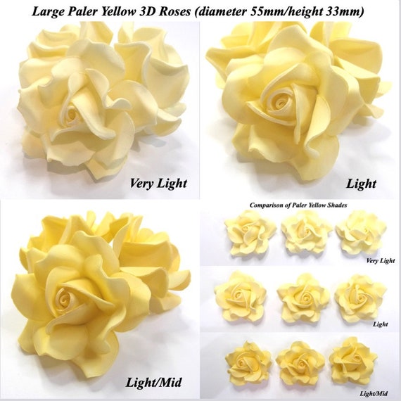 Yellow Sugar Flowers Edible Wedding Cake Birthday Cake Etsy